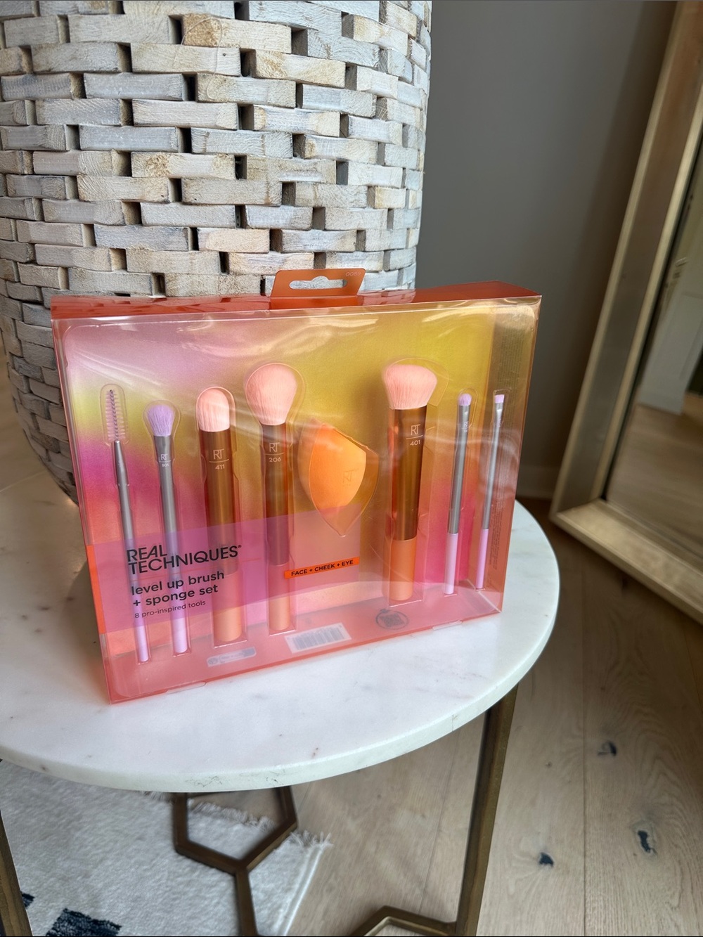 Real Techniques Brush & Sponge Set - Pink & Orange Handles